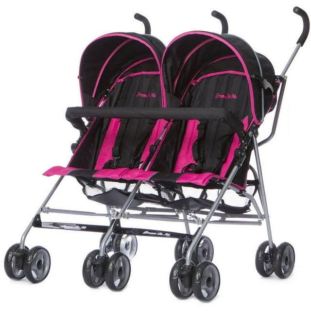Dream On Me Twin Stroller, Dark Pink - Walmart.com