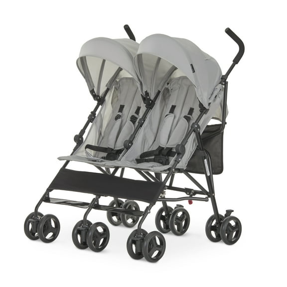 Dream On Me Twin Venture Umbrella Stroller, Light Gray