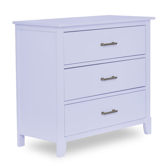 Dream On Me Universal 3 Drawers Chest Mid Century Modern In Lavender Ice, Model #600-LI