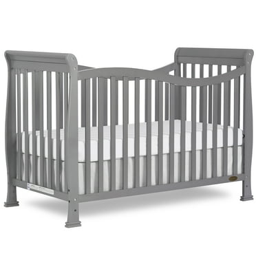 Dream On Me Violet 7-in-1 Baby Convertible Crib in Steel Grey, Greenguard Gold Certified