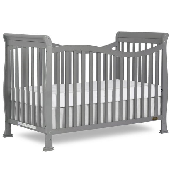 Dream On Me Violet 7-in-1 Baby Convertible Crib in Steel Grey, Greenguard Gold Certified
