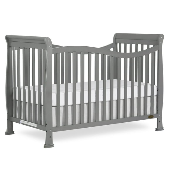 Dream On Me Violet 7-in-1 Baby Convertible Crib in Steel Grey, Greenguard Gold Certified