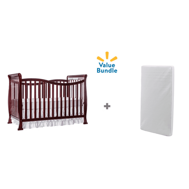 Dream On Me Violet 7in1 Convertible Crib with Mattress Value Bundle