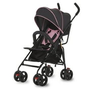 Dream On Me Vista Moonwalk Stroller, Lightweight Infant Stroller with Compact Fold, Multi-Position Recline, Canopy with Sun Visor, Perfect for Traveling and Theme Parks, Pink