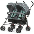 thumbnail image 1 of Dream On Me Volgo Twin Umbrella Stroller, Mint and Dark Grey, 1 of 9