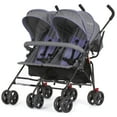 thumbnail image 1 of Dream On Me Volgo Twin Umbrella Stroller, Purple and Dark Grey, 1 of 9