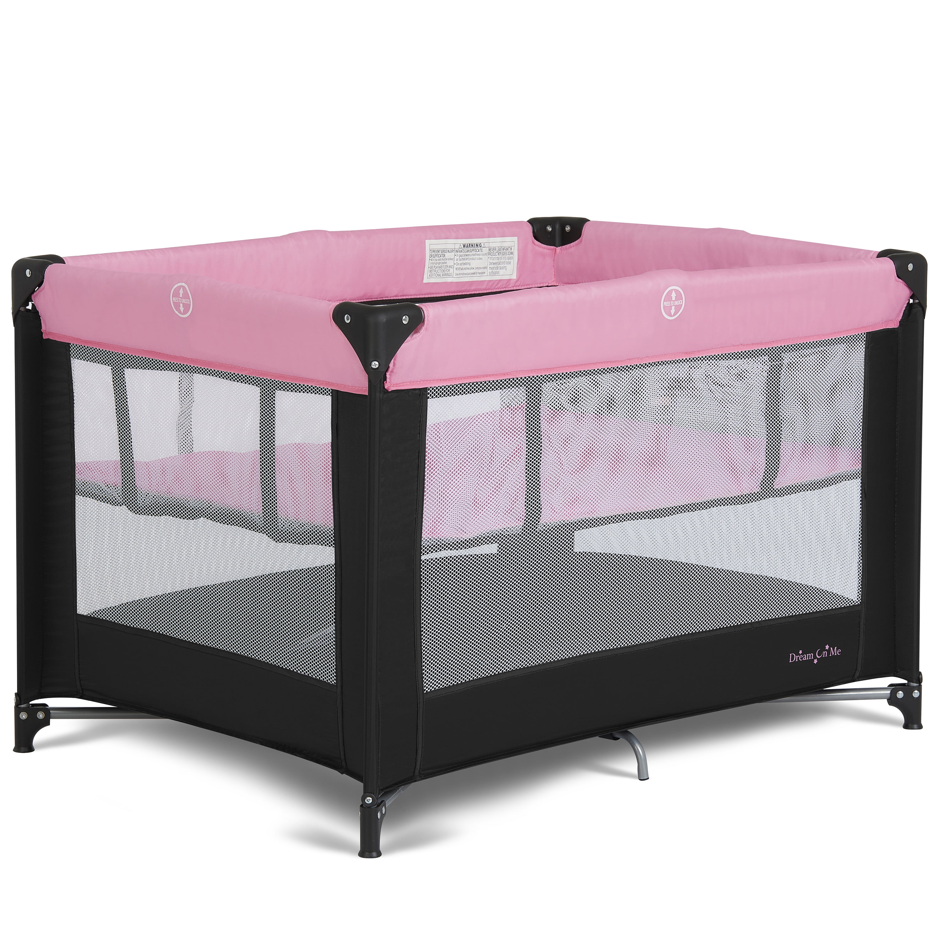 Dream On Me Zazzy Portable Play yard with Pink