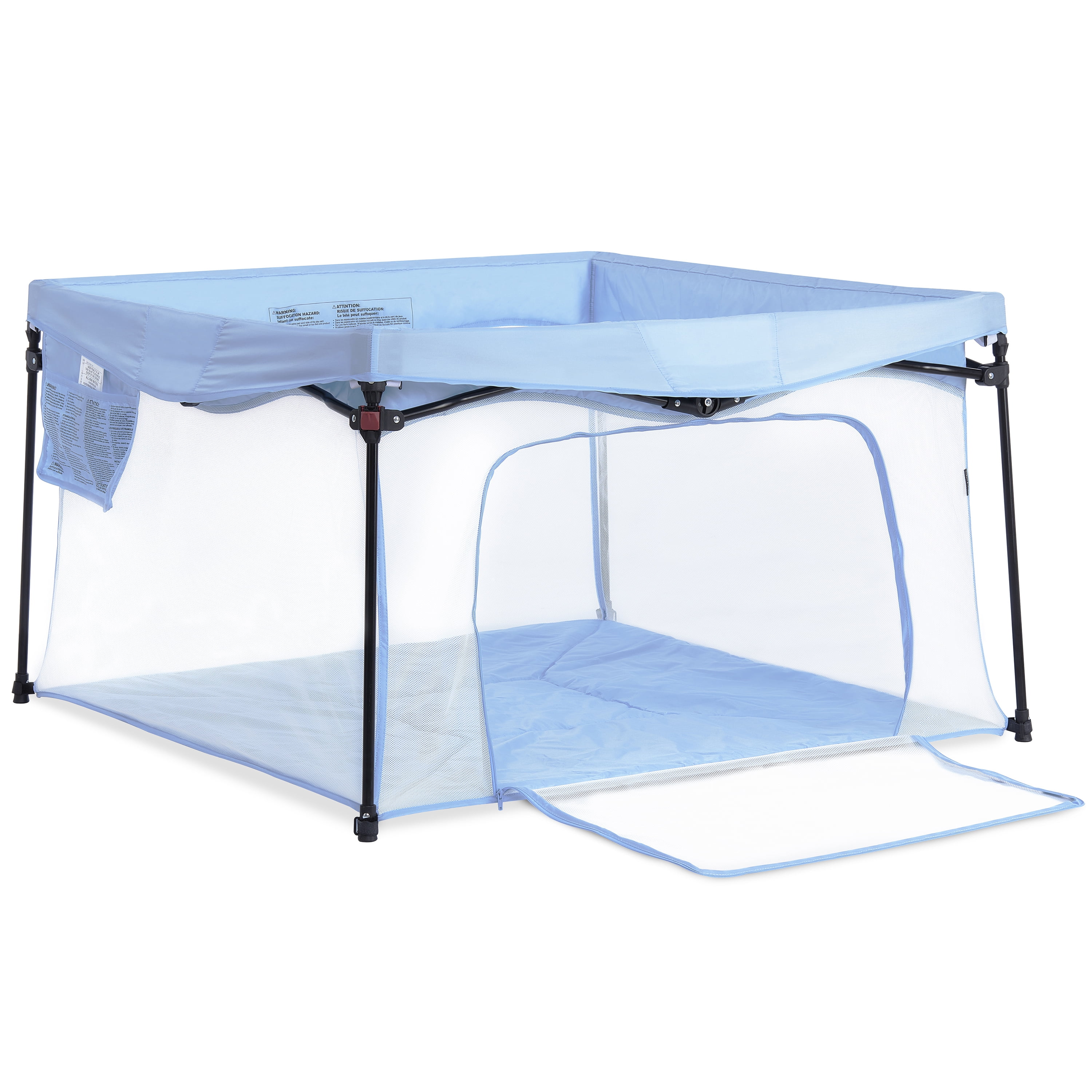 Dream On Me Ziggy Square Playpen, Blue, (Model # 4432-BLU