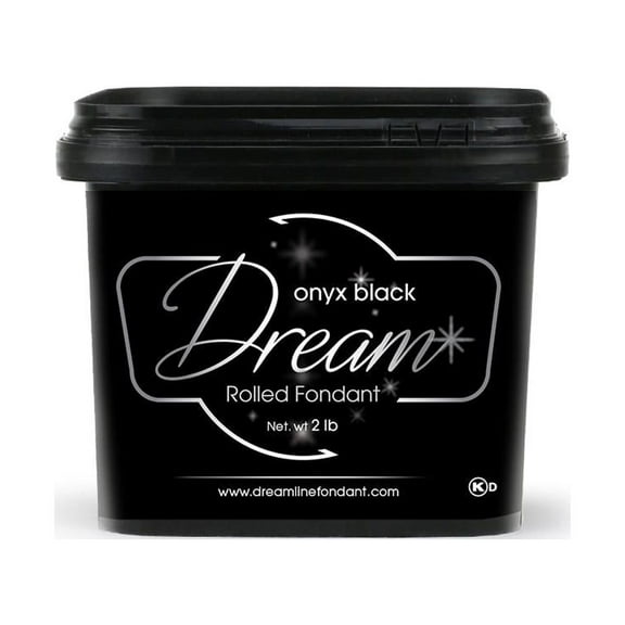 Dream Onyx Black Chocolate Based Fondant, 2 Lbs