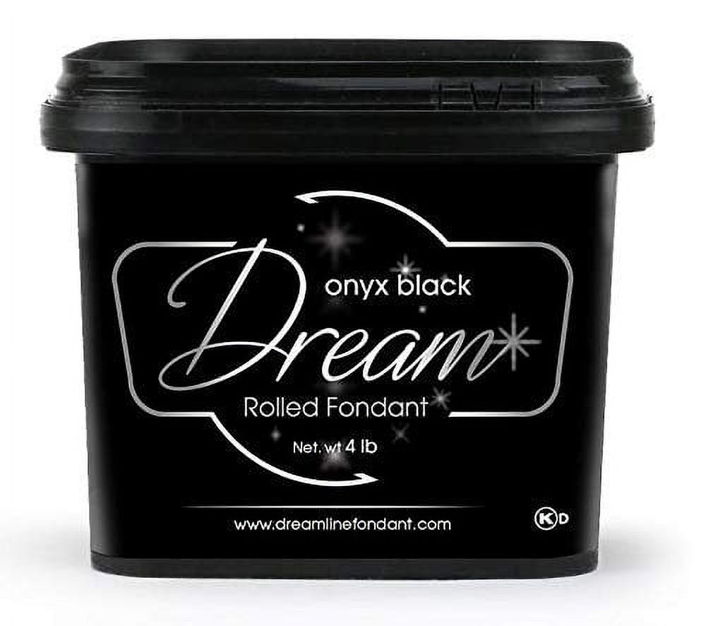 Dream Onyx Black Fondant, Vanilla, 4 Pounds