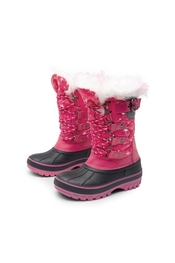 Ankle Snow Boots Boys Girls Winter Warm Lace Up Waterproof Boots Shoes