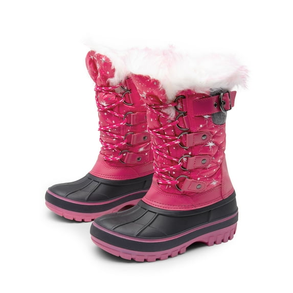 DREAM PAIRS Ankle Snow Boots Boys Girls Winter Warm Lace Up Waterproof Boots Shoes