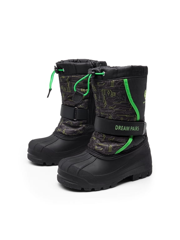 Big Kid Boys & Girls Mid Calf Waterproof Winter Snow Boots