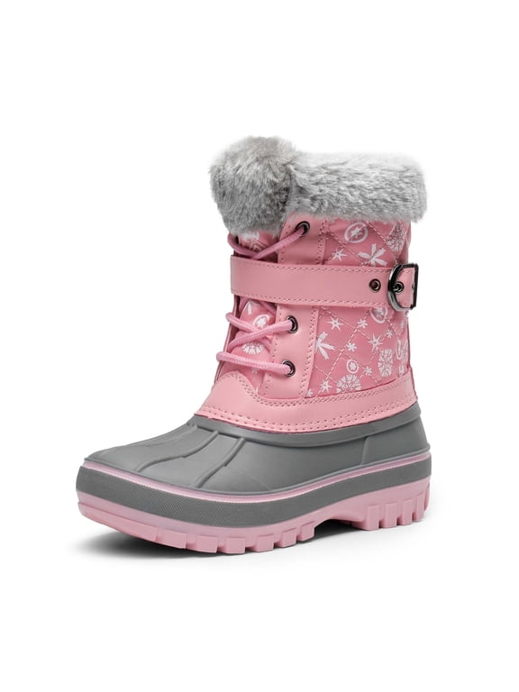 Boys Girls Fashion Mid Calf Winter Snow Boots Toddler/Little Kid/Big Kid