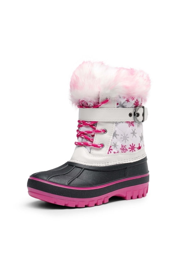 Boys Girls Fashion Mid Calf Winter Snow Boots Toddler/Little Kid/Big Kid