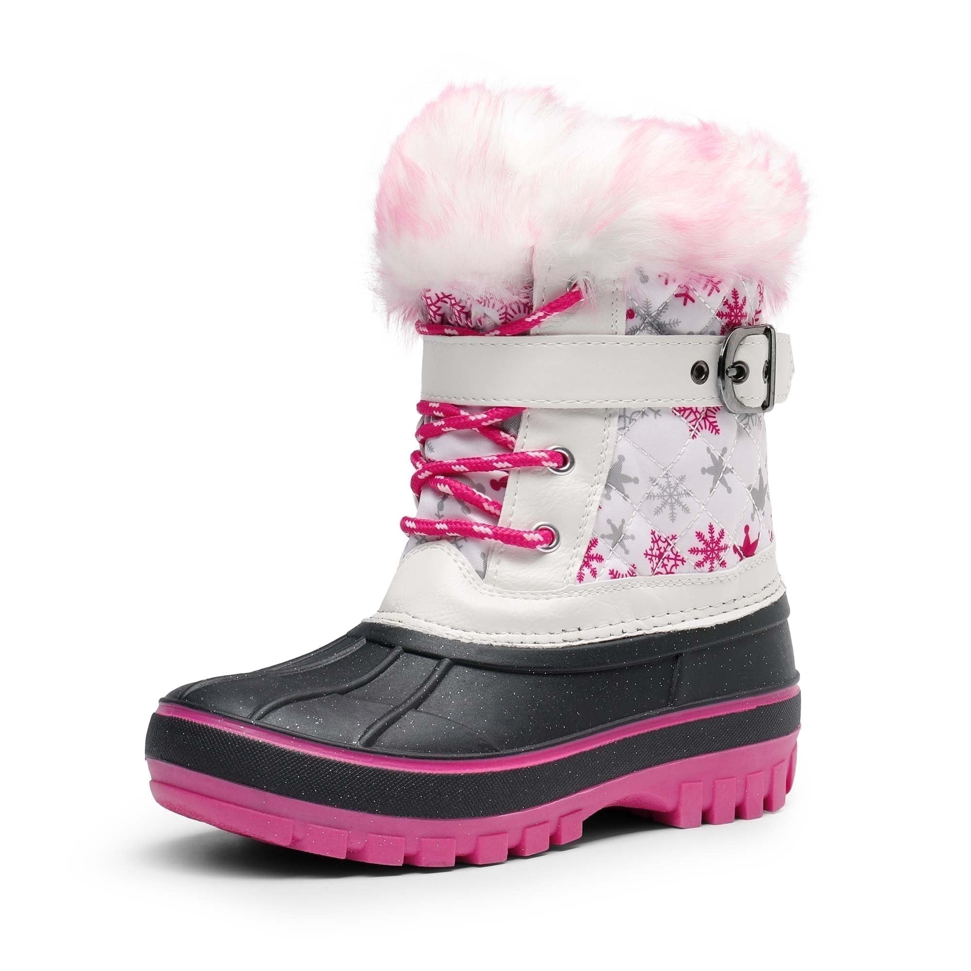 DREAM PAIRS Child Winter Snow Boots White, Size Ethiopia Ubuy