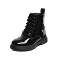 thumbnail image 1 of Dream Pairs Boys Girls Fashion Side Zipper Combat Ankle Boots Kids School Ankle Boots KBO211 BLACK Size 7 Toddler, 1 of 6