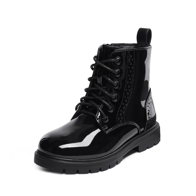 Dream Pairs Boys Girls Fashion Side Zipper Combat Ankle