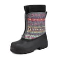 thumbnail image 1 of BURUDANI Boys Girls Kids Warm Waterproof Snow Boots Winter Outdoor Snow Boots KSTAR GREY/MULTI Size 2, 1 of 5