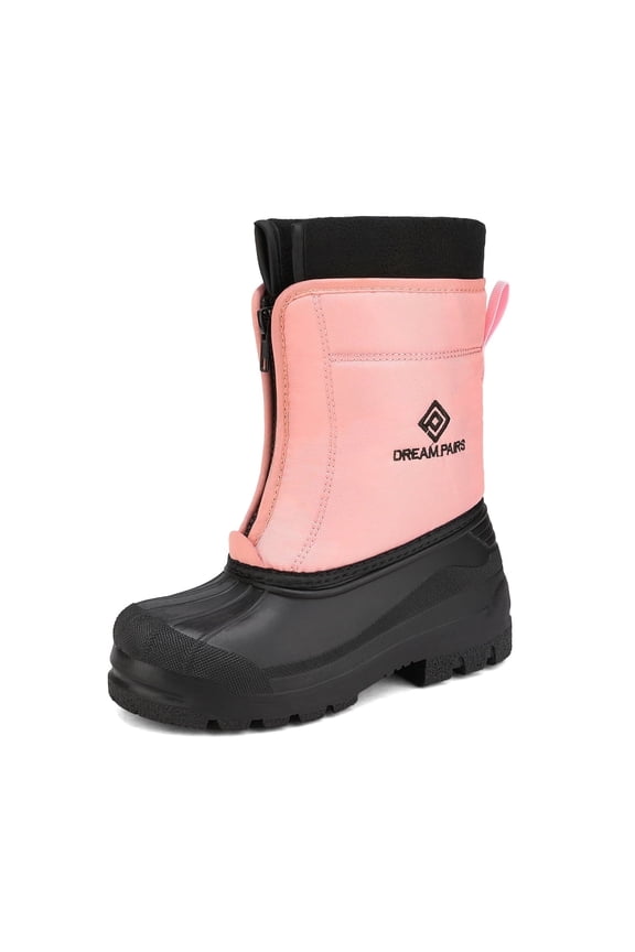 Dream Pairs Boys Girls Kids Warm Waterproof Snow Boots Winter Outdoor Snow Boots KSTAR PINK Size 9