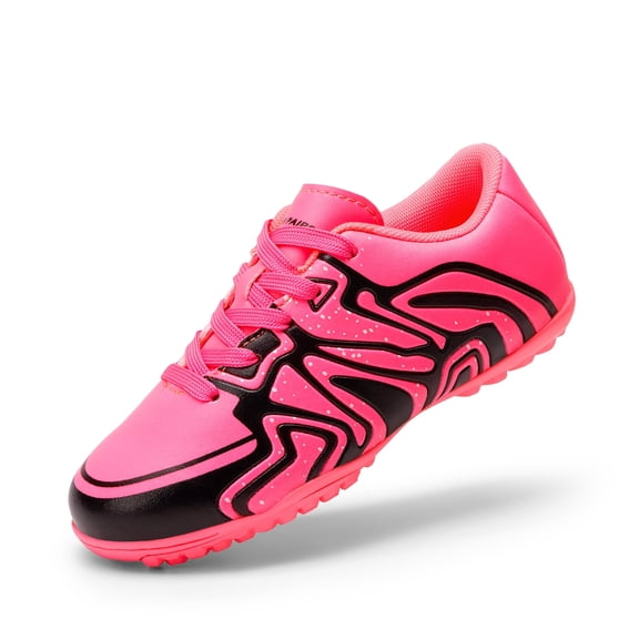 Dream Pairs Boys Girls Lace Up Indoor Turf Soccer Cleats Athletic Youth Futsal Football Shoes for Little Big Kid