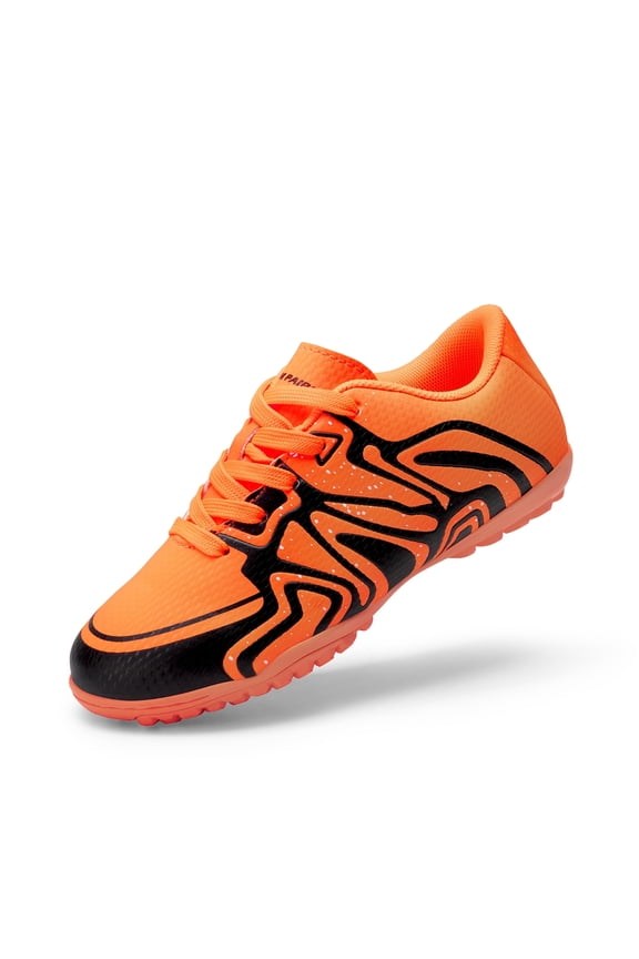 Dream Pairs Boys Girls Lace Up Indoor Turf Soccer Cleats Athletic Youth Futsal Football Shoes for Little Big Kid