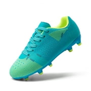 Dream Pairs Boys Girls Soccer Cleats Kids Football Shoes Toddler/Little Kid/Big Kid SDSO224K BLUE/NEON GREEN Size 13