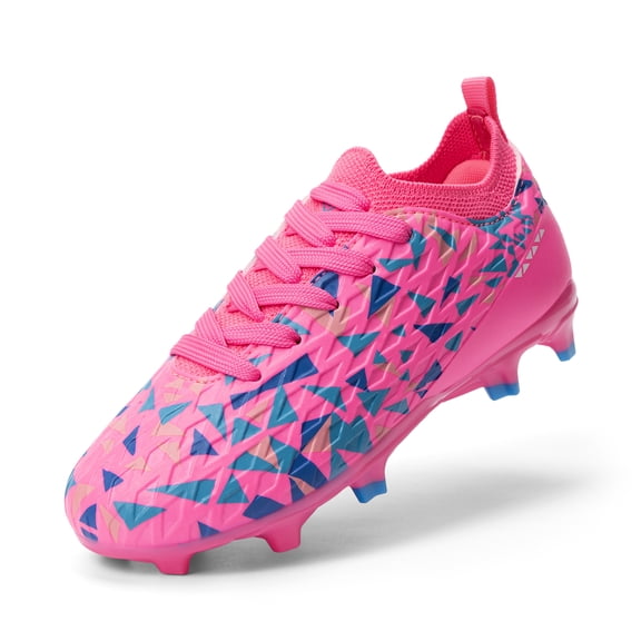 DREAM PAIRS Kids High-Speed Soccer Cleats with TPU Anti-Twist Plate Firm Ground Outdoor Athletic Sport Football Shoes