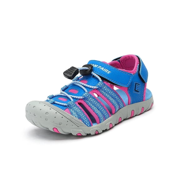 Dream Pairs Boys Girls Summer Athletic Sandals Kids Beach Walking Sandals 171111-K ROYAL/FUCHSIA Size 3 Little Kid