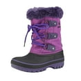 thumbnail image 1 of Dream Pairs Boys Girls Toddler Kids Ankle Winter Snow Boots Faux Fur-Lined Soft Boots Shoes Warm FORESTER PURPLE Size 5 Big Kid, 1 of 5