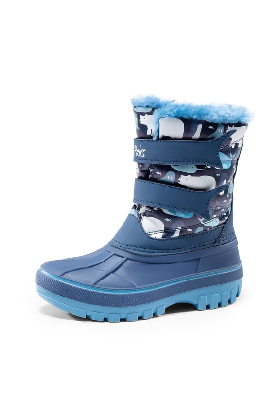 Dream Pairs Boys & Girls Water-Resistant Snow Boots Cozy Warm Anti-Slip Mid-Calf Shoes for Toddler/Little/Big Kids