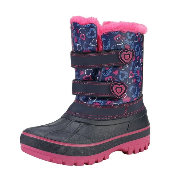 DREAM PAIRS Boys & Girls Winter Zip Snow Boots Outdoor Warm Waterproof Sport Snow Boot BERRY Size 10