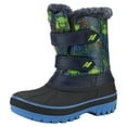 thumbnail image 1 of DREAM PAIRS Boys & Girls Winter Zip Snow Boots Outdoor Warm Waterproof Sport Snow Boot BLACK/NEON/GREEN Size 10, 1 of 6