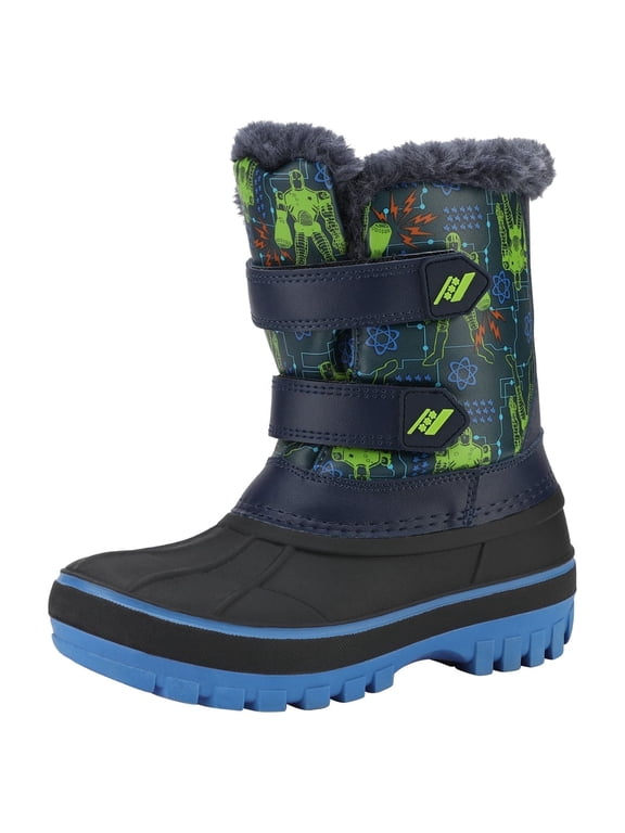 Boys & Girls Winter Zip Snow Boots Outdoor Warm Waterproof Sport Snow Boot