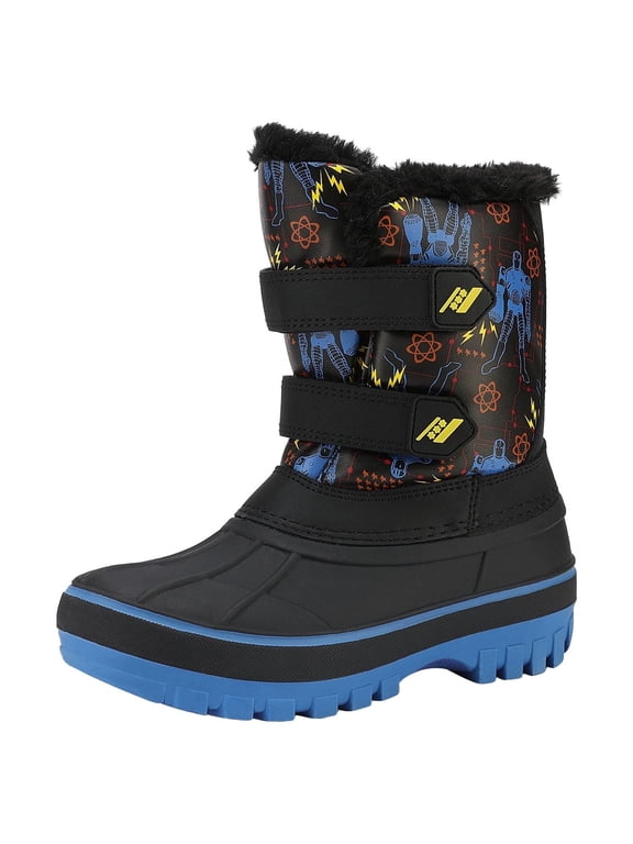 Boys & Girls Winter Zip Snow Boots Outdoor Warm Waterproof Sport Snow Boot
