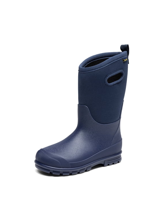 Girls Boys' Waterproof Outdoor Boots Handle-Equipped Shoes for Rain, Snow, Mud & Cold (Little/Big Kids)
