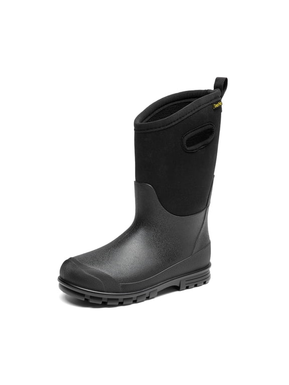 Girls Boys' Waterproof Outdoor Boots Handle-Equipped Shoes for Rain, Snow, Mud & Cold (Little/Big Kids)