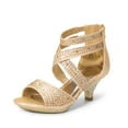 thumbnail image 1 of BURUDANI Girls’ Low Heel Dress Sandals Party, Wedding & Special Occasion Pump Shoes, 1 of 5