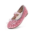 thumbnail image 1 of Dream Pairs Girls Kids Mary Jane Shoes Ballerina Flat Shoes Party Wedding Dress Shoes BELLE_01 PINK Size 8, 1 of 5