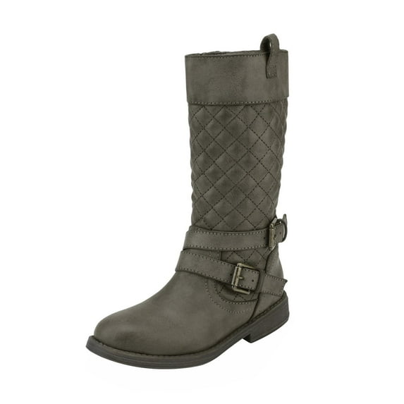 BURUDANI Girls Kids Winter Cute Knee High Fashion Side Zipper Riding Boots