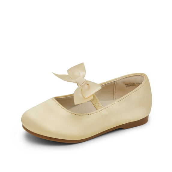 Dream Pairs Girls Mary Jane Flats Shoes Kids Lightweight Slip On Flat Shoes Casual Walking Shoes For Kids SOPHIA-22 GOLD Size 4
