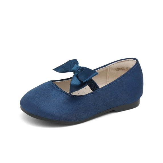 Dream Pairs Girls Mary Jane Flats Shoes Kids Lightweight Slip On Flat Shoes Casual Walking Shoes For Kids SOPHIA-22 NAVY Size 4T