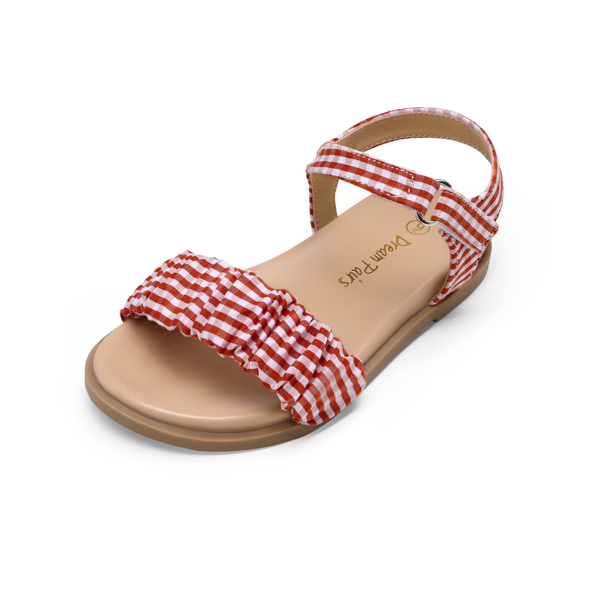 DREAM PAIRS Brandclub Dream Pairs Girls Sandals Open Toe Princess Dress Flat Sandals Summer Shoes SDSD221K RED Size 8 Toddler