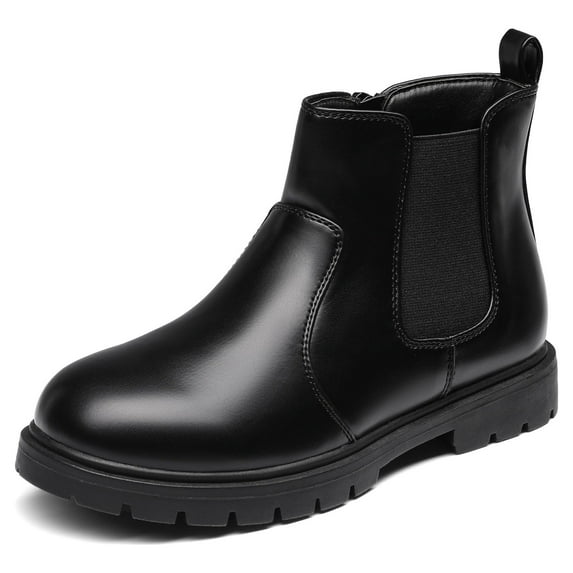 Dream Pairs Girls Side Zipper Chelsea Ankel Boots Little Kid/Big Kid SDBO2219K BLACK/PU Size 12