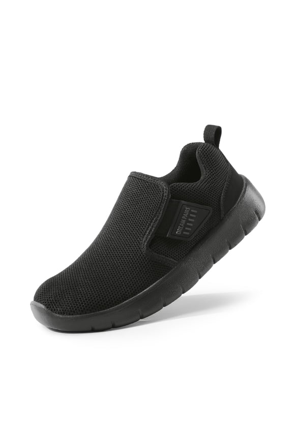 Kids Boys & Girl Lightweight Running Shoes, Breathable Athletic Slip On Casual Walking Sneakers Shoes All/Black Size 11 little kid