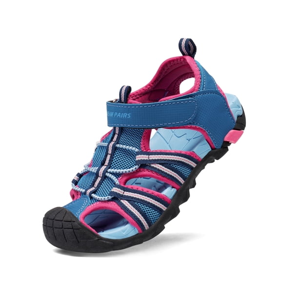 Dream Pairs Kids Boys Girls Athletic Sandals Toddler Summer Beach Slippers Flip Shoes 170813-K NAVY/FUCHSIA/MINT Size 11