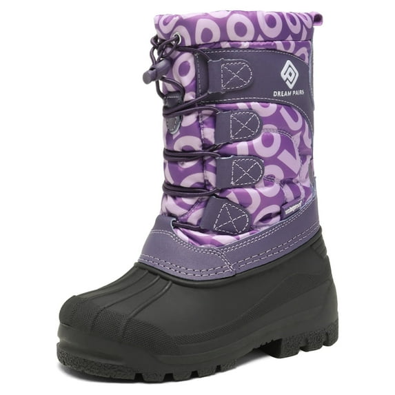 Dream Pairs Kids Boys & Girls Knee High Waterproof Insulation Non-Slip Outdoor Winter Snow Boots KNORTH BERRY Size 3 Little Kid