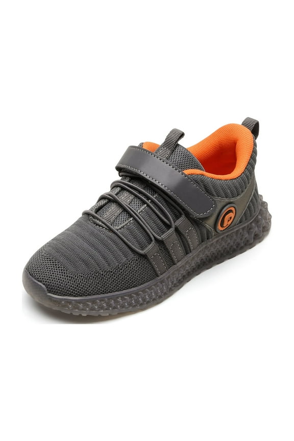 Kids Boys Girls Lightweight Breathable Tennis Running Shoes Kids Athletic Fashion Sneakers SDRS223K GREY Size 6