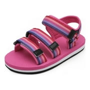 Dream Pairs Kids Boys Girls Sandals Open-Toe Adjustable Straps Summer Outdoor Sport Sandals SDAS227K FUCHSIA Size 10 Toddler