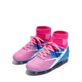 thumbnail image 1 of BURUDANI Kids Boys Girls Soccer Trainers Cleats Shoes Sport Football Shoes Fuchsia/Royalblue/White Size 10, 1 of 5